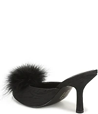 Circus NY by Sam Edelman Glenda Fluff Feather Detail Fabric Peep Toe Dress Pumps