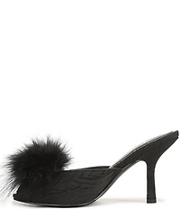 Circus NY by Sam Edelman Glenda Fluff Feather Detail Fabric Peep Toe Dress Pumps