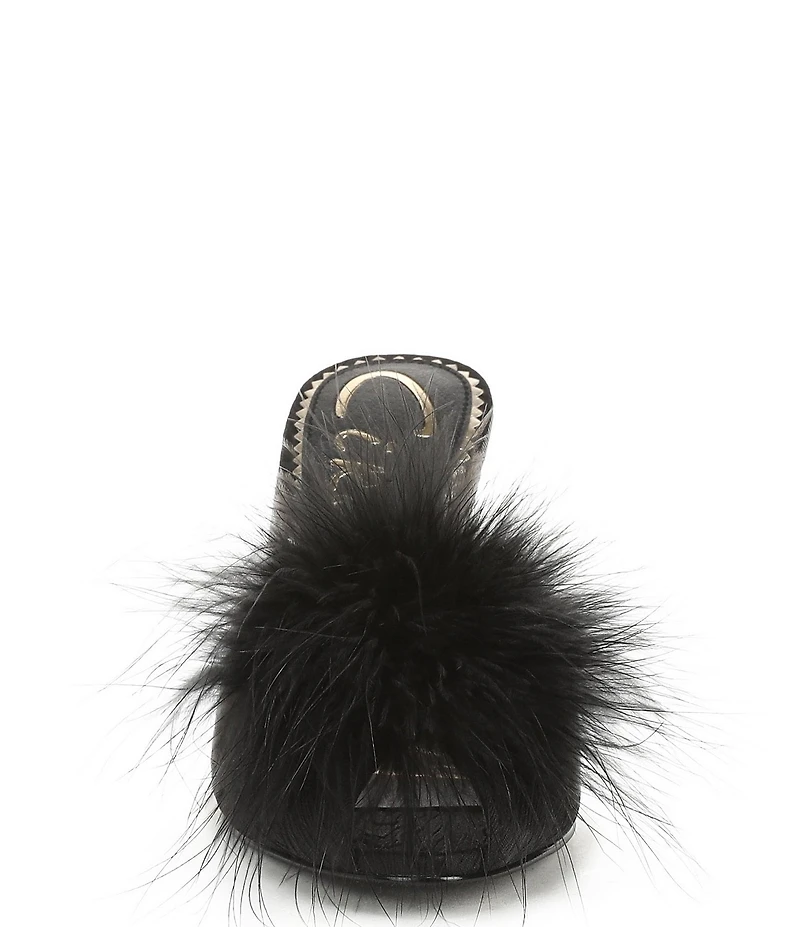 Circus NY by Sam Edelman Glenda Fluff Feather Detail Fabric Peep Toe Dress Pumps