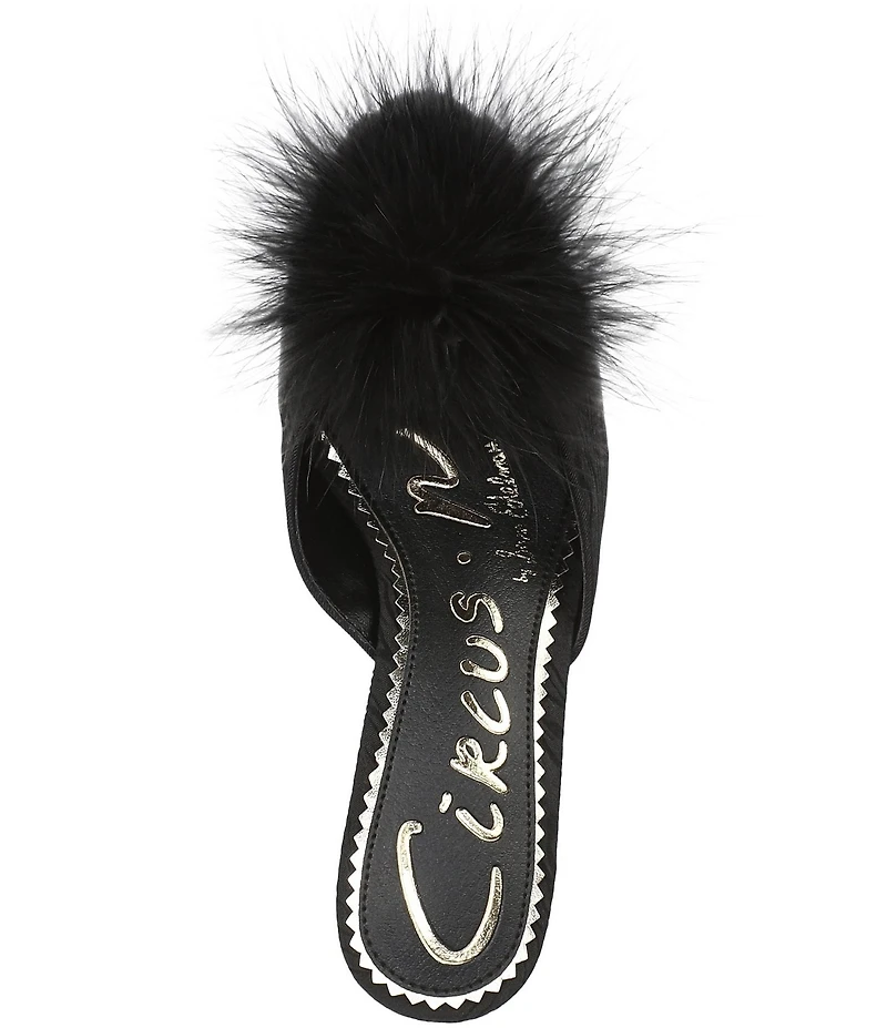 Circus NY by Sam Edelman Glenda Fluff Feather Detail Fabric Peep Toe Dress Pumps