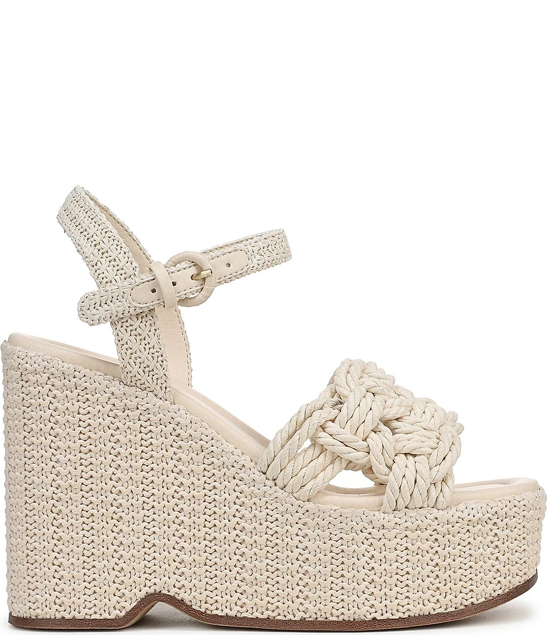 Circus NY by Sam Edelman Jackie Twisted Rope Ankle Wrap Platform Wedge Sandals