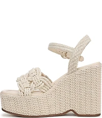 Circus NY by Sam Edelman Jackie Twisted Rope Ankle Wrap Platform Wedge Sandals