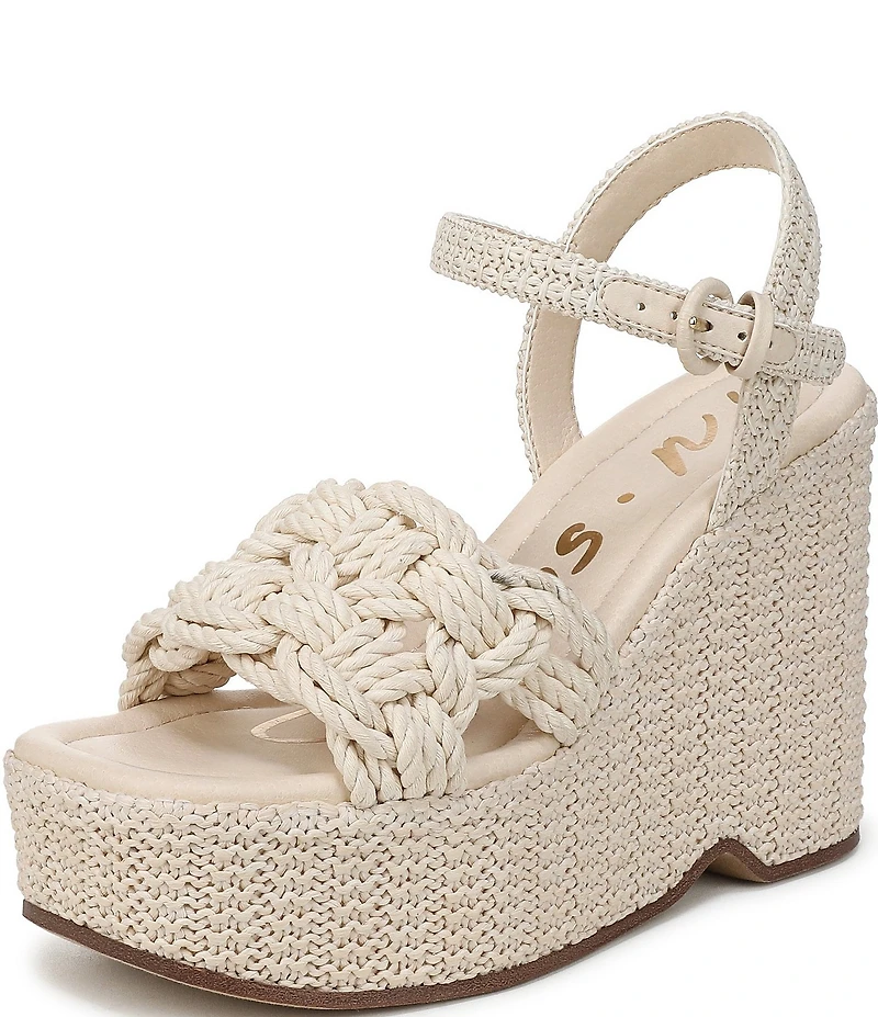 Circus NY by Sam Edelman Jackie Twisted Rope Ankle Wrap Platform Wedge Sandals