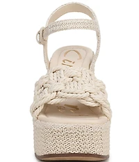 Circus NY by Sam Edelman Jackie Twisted Rope Ankle Wrap Platform Wedge Sandals