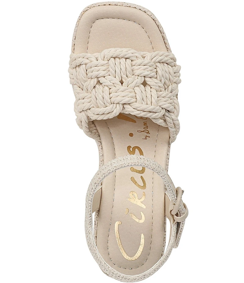 Circus NY by Sam Edelman Jackie Twisted Rope Ankle Wrap Platform Wedge Sandals