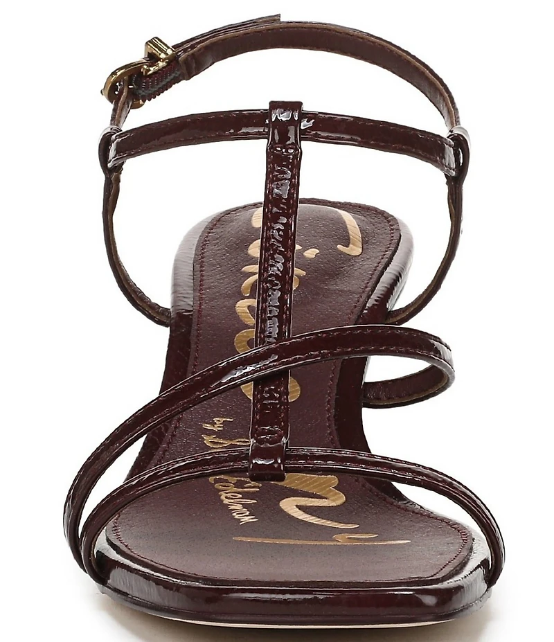 Circus NY by Sam Edelman Jaida Crinkle Patent Ankle Strap Dress Sandals