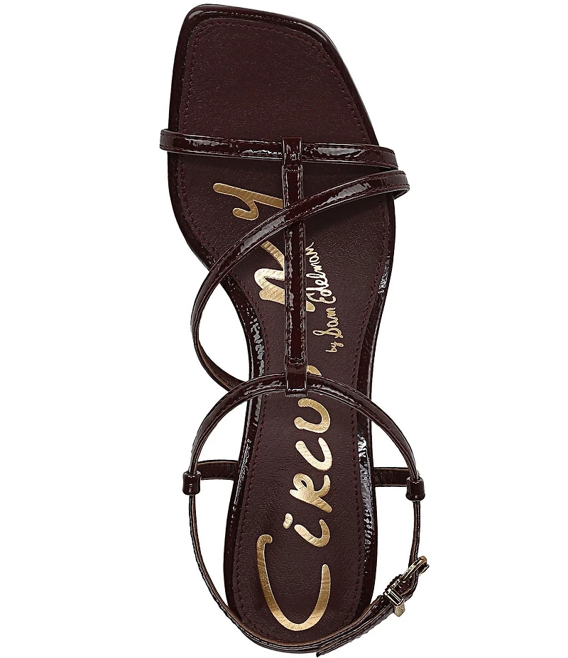 Circus NY by Sam Edelman Jaida Crinkle Patent Ankle Strap Dress Sandals