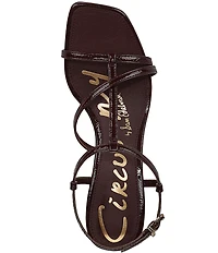 Circus NY by Sam Edelman Jaida Crinkle Patent Ankle Strap Dress Sandals