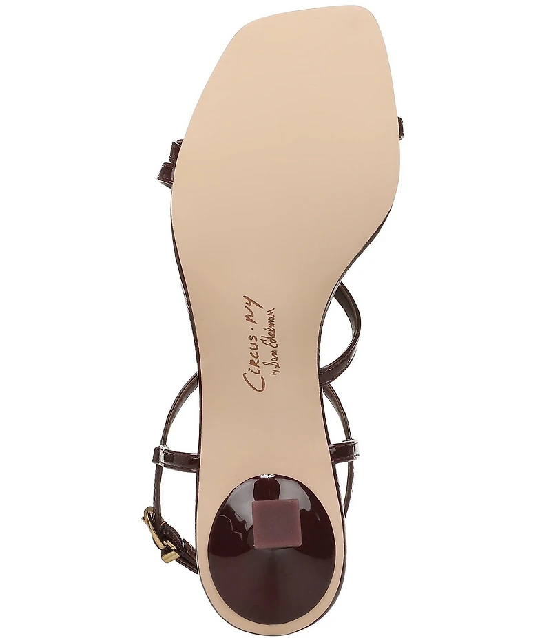 Circus NY by Sam Edelman Jaida Crinkle Patent Ankle Strap Dress Sandals
