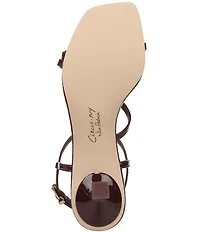 Circus NY by Sam Edelman Jaida Crinkle Patent Ankle Strap Dress Sandals