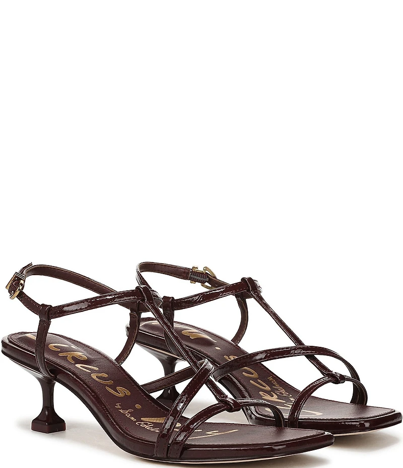 Circus NY by Sam Edelman Jaida Crinkle Patent Ankle Strap Dress Sandals
