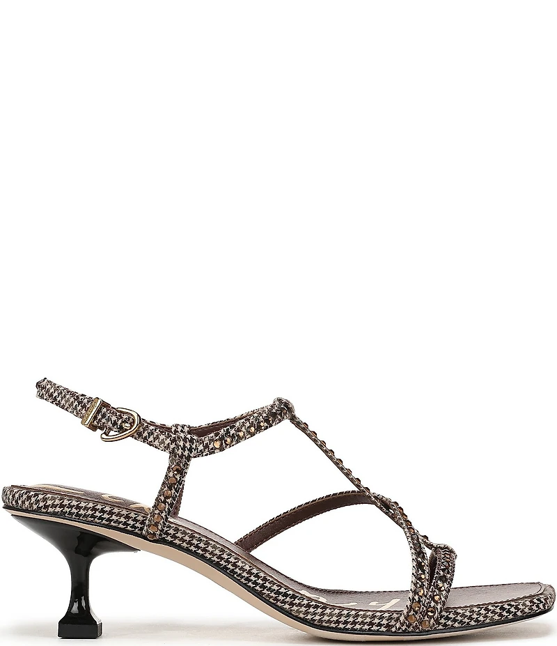 Circus NY by Sam Edelman Jaida Glitz Embellished Houndstooth Ankle Strap Dress Sandals