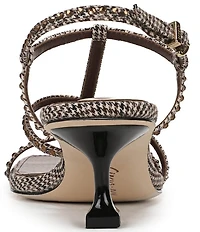 Circus NY by Sam Edelman Jaida Glitz Embellished Houndstooth Ankle Strap Dress Sandals