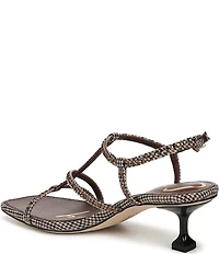 Circus NY by Sam Edelman Jaida Glitz Embellished Houndstooth Ankle Strap Dress Sandals