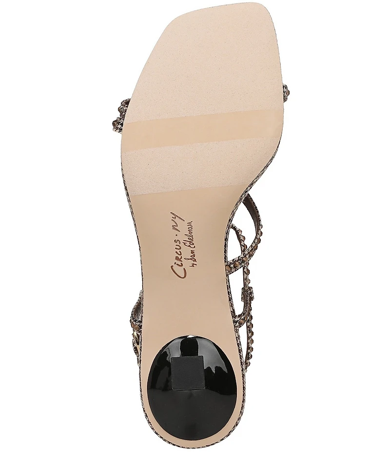 Circus NY by Sam Edelman Jaida Glitz Embellished Houndstooth Ankle Strap Dress Sandals