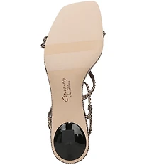 Circus NY by Sam Edelman Jaida Glitz Embellished Houndstooth Ankle Strap Dress Sandals