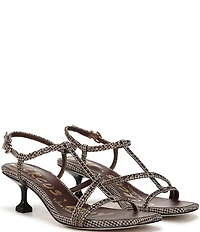 Circus NY by Sam Edelman Jaida Glitz Embellished Houndstooth Ankle Strap Dress Sandals