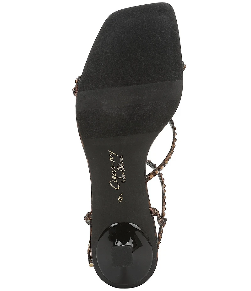 Circus NY by Sam Edelman Jaida Glitz Embellished Leopard Print Ankle Strap Dress Sandals