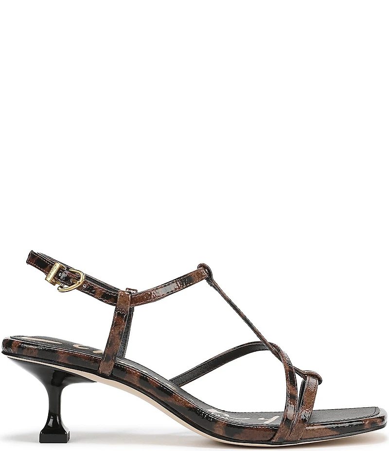 Circus NY by Sam Edelman Jaida Leopard Patent Ankle Strap Dress Sandals