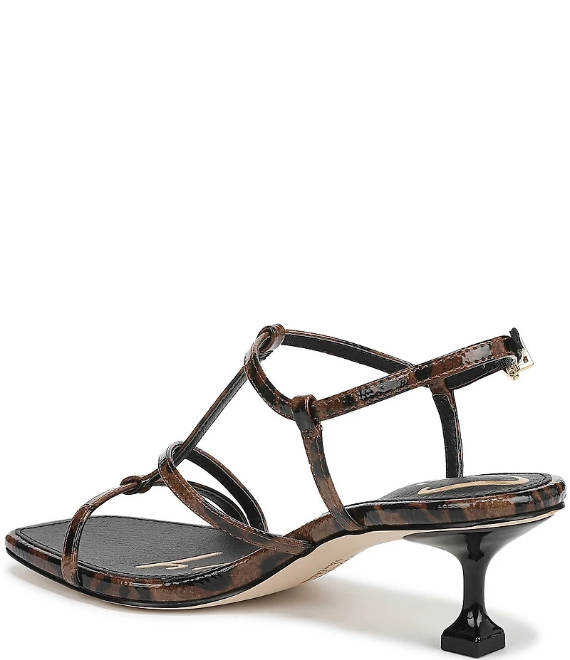 Circus NY by Sam Edelman Jaida Leopard Patent Ankle Strap Dress Sandals