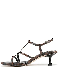 Circus NY by Sam Edelman Jaida Leopard Patent Ankle Strap Dress Sandals