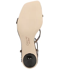 Circus NY by Sam Edelman Jaida Leopard Patent Ankle Strap Dress Sandals