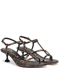 Circus NY by Sam Edelman Jaida Leopard Patent Ankle Strap Dress Sandals