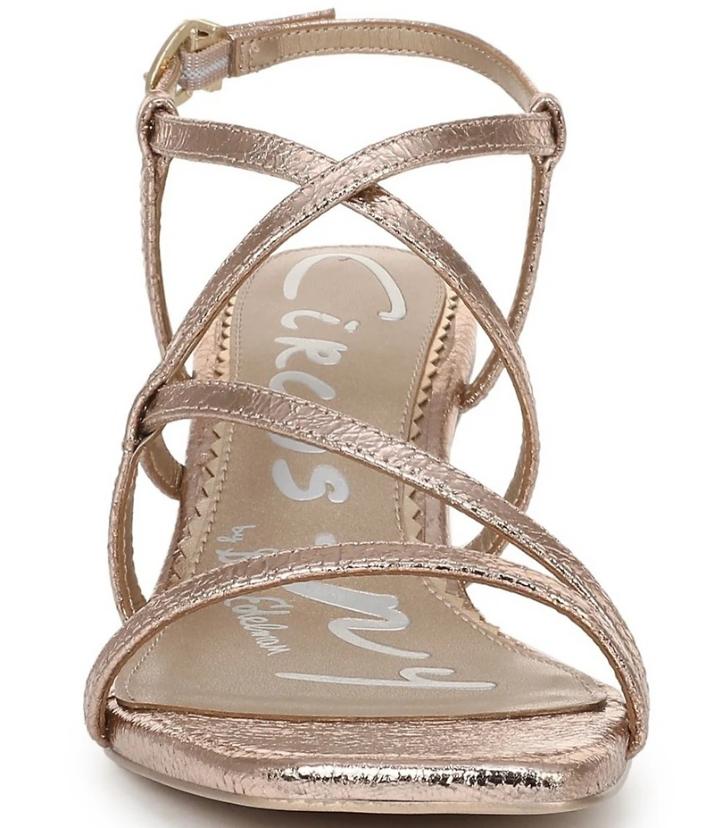 Circus NY by Sam Edelman Jasmine Metallic Ankle Strap Dress Sandals
