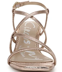 Circus NY by Sam Edelman Jasmine Metallic Ankle Strap Dress Sandals