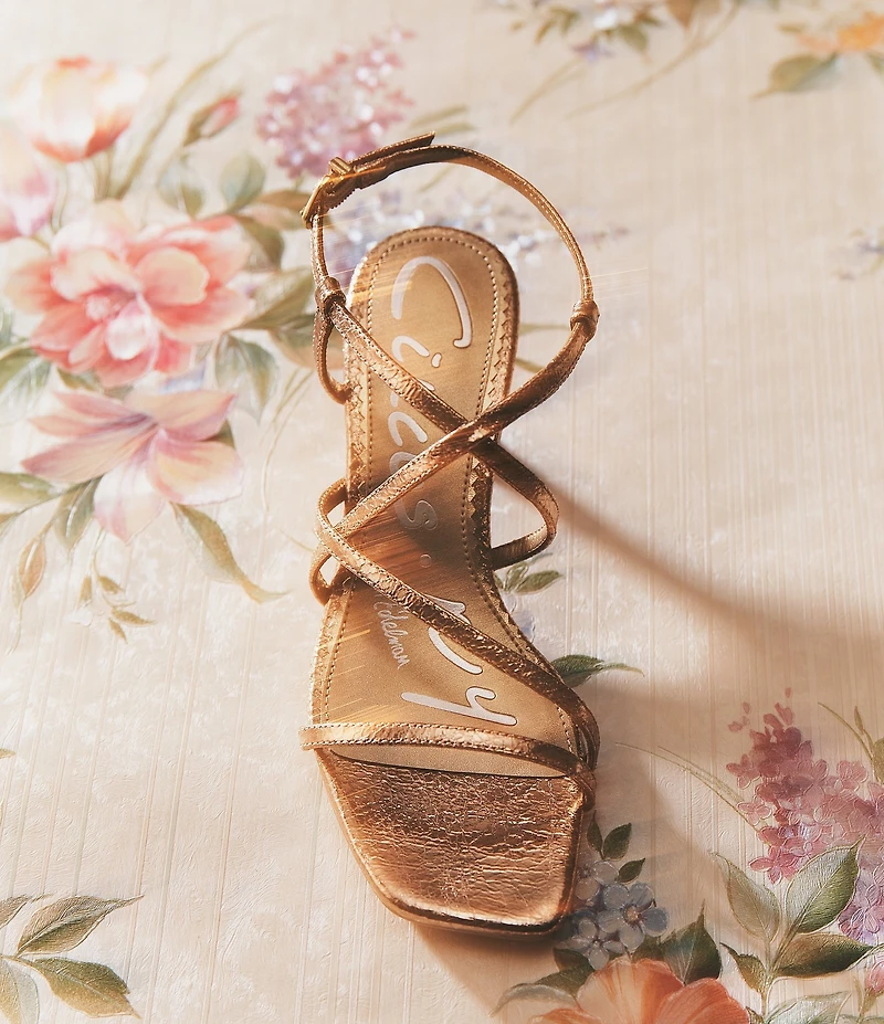 Circus NY by Sam Edelman Jasmine Metallic Ankle Strap Dress Sandals