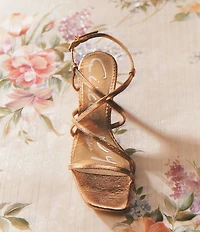 Circus NY by Sam Edelman Jasmine Metallic Ankle Strap Dress Sandals