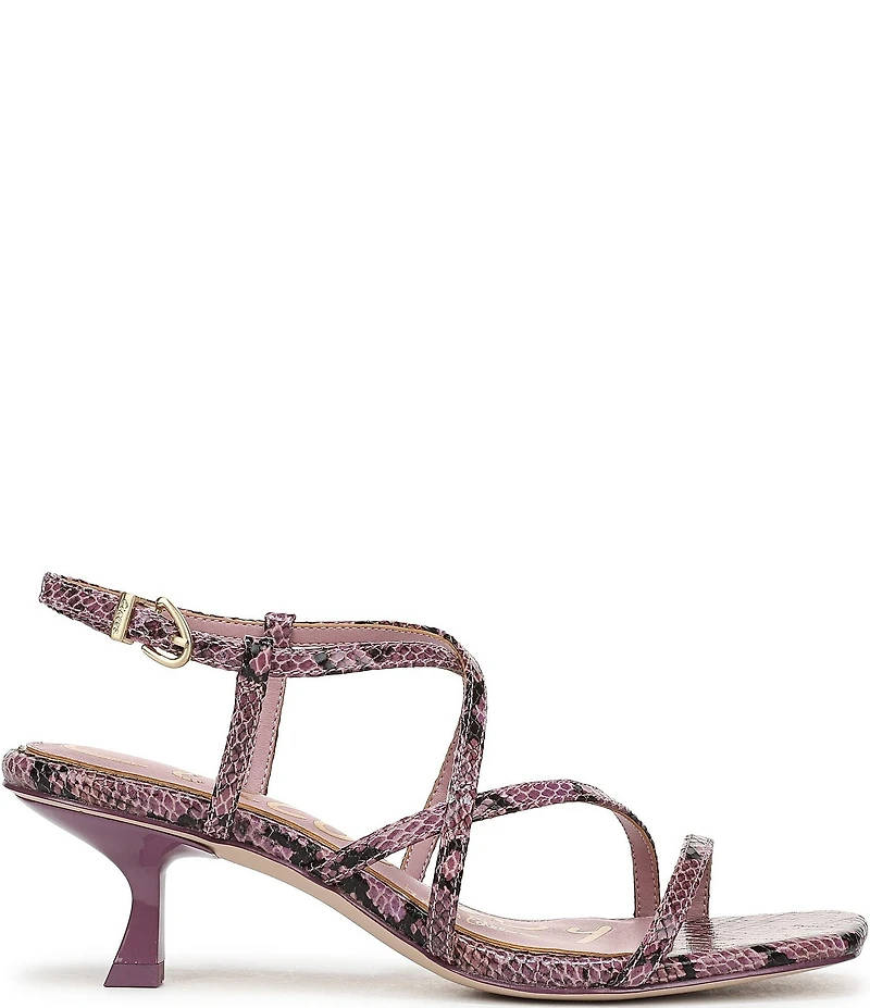 Circus NY by Sam Edelman Jasmine Snake Print Ankle Strap Dress Sandals