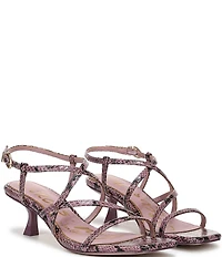 Circus NY by Sam Edelman Jasmine Snake Print Ankle Strap Dress Sandals