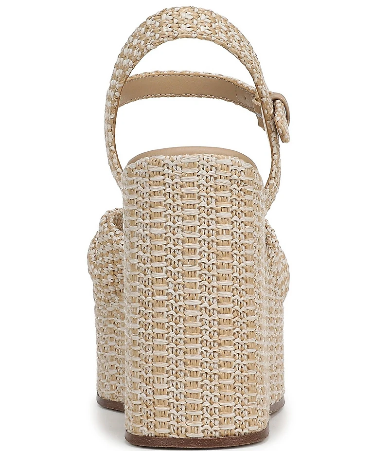 Circus NY by Sam Edelman Joanne Twist Raffia Ankle Strap Platform Wedge Sandals