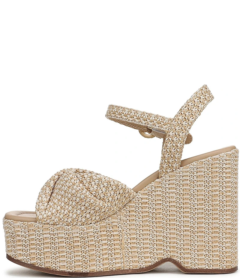 Circus NY by Sam Edelman Joanne Twist Raffia Ankle Strap Platform Wedge Sandals