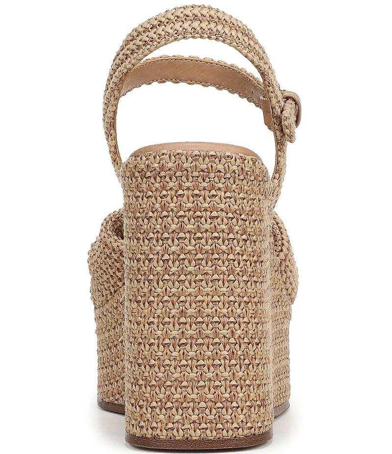 Circus NY by Sam Edelman Joanne Twist Raffia Ankle Strap Platform Wedge Sandals