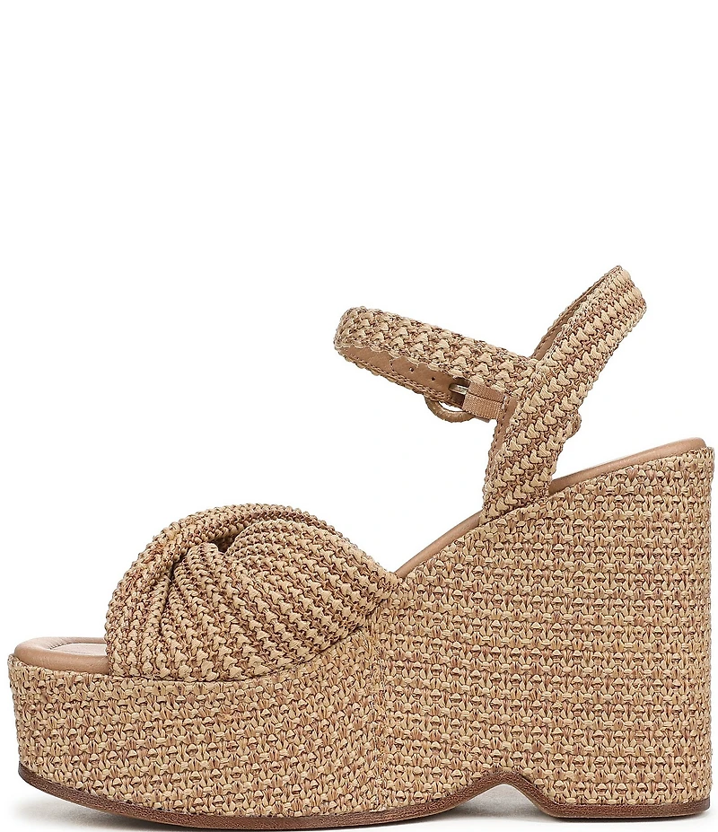 Circus NY by Sam Edelman Joanne Twist Raffia Ankle Strap Platform Wedge Sandals