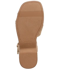 Circus NY by Sam Edelman Joanne Twist Raffia Ankle Strap Platform Wedge Sandals
