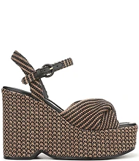 Circus NY by Sam Edelman Joanne Twist Raffia Ankle Strap Platform Wedge Sandals