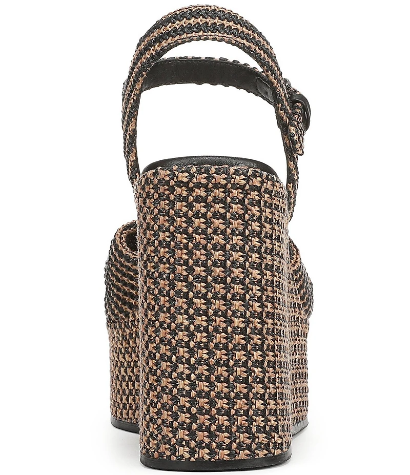 Circus NY by Sam Edelman Joanne Twist Raffia Ankle Strap Platform Wedge Sandals