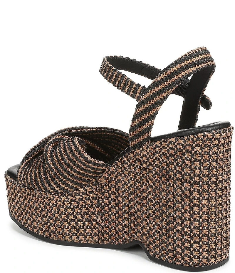 Circus NY by Sam Edelman Joanne Twist Raffia Ankle Strap Platform Wedge Sandals