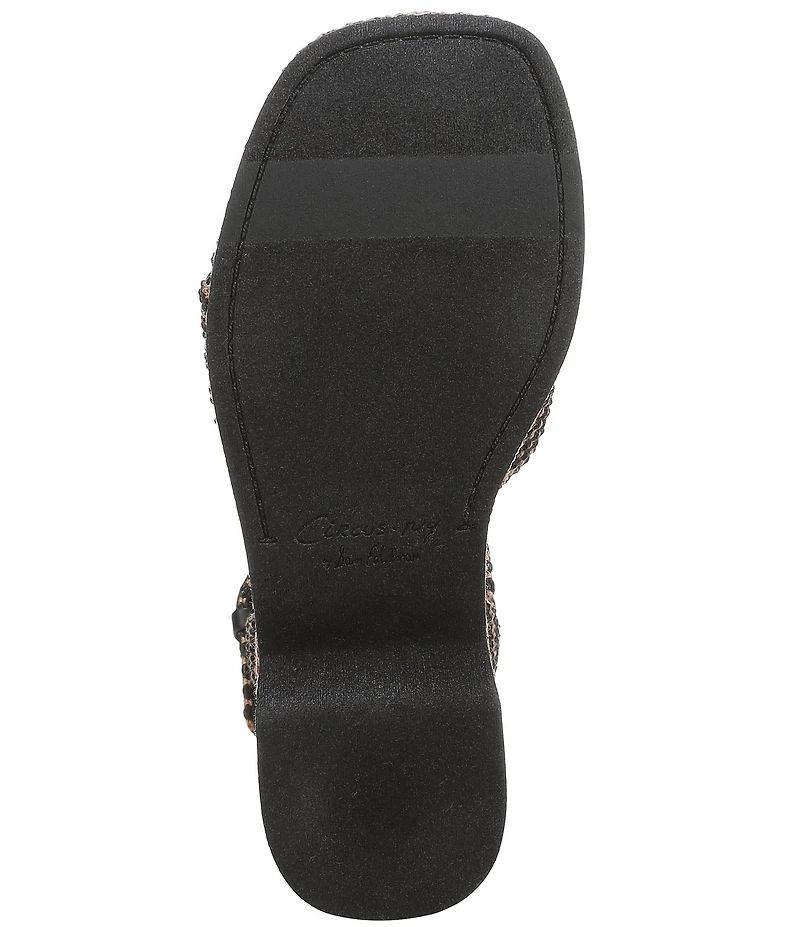 Circus NY by Sam Edelman Joanne Twist Raffia Ankle Strap Platform Wedge Sandals