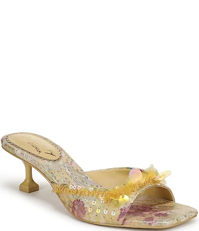 Circus NY by Sam Edelman Juliana Floral Sequin Ornamented Dress Slide Sandals