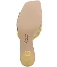 Circus NY by Sam Edelman Juliana Floral Sequin Ornamented Dress Slide Sandals