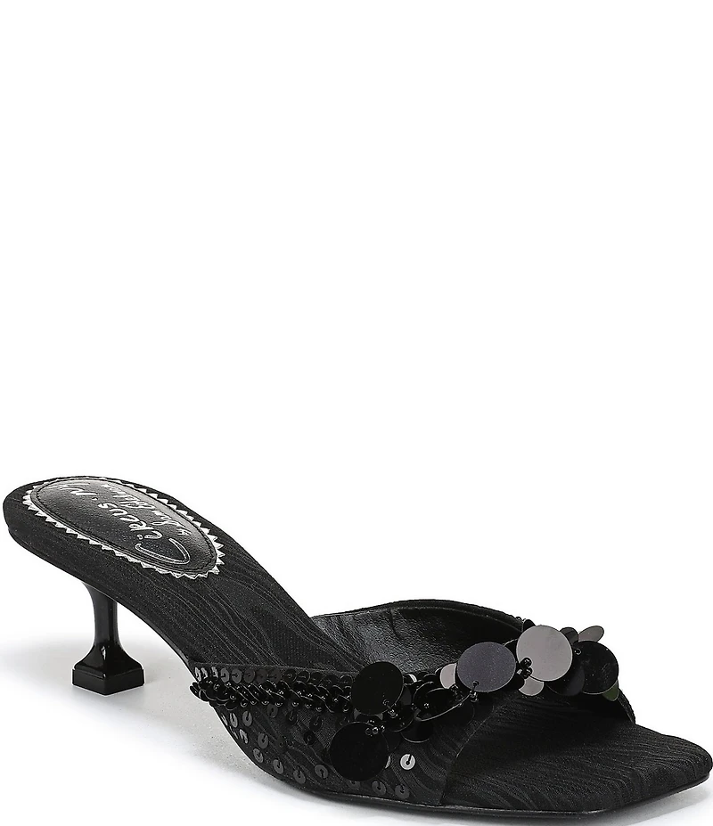 Circus NY by Sam Edelman Juliana Sequin Ornamented Dress Slide Sandals