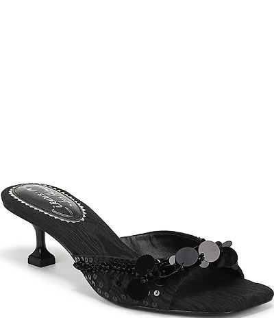 Circus NY by Sam Edelman Juliana Sequin Ornamented Dress Slide Sandals