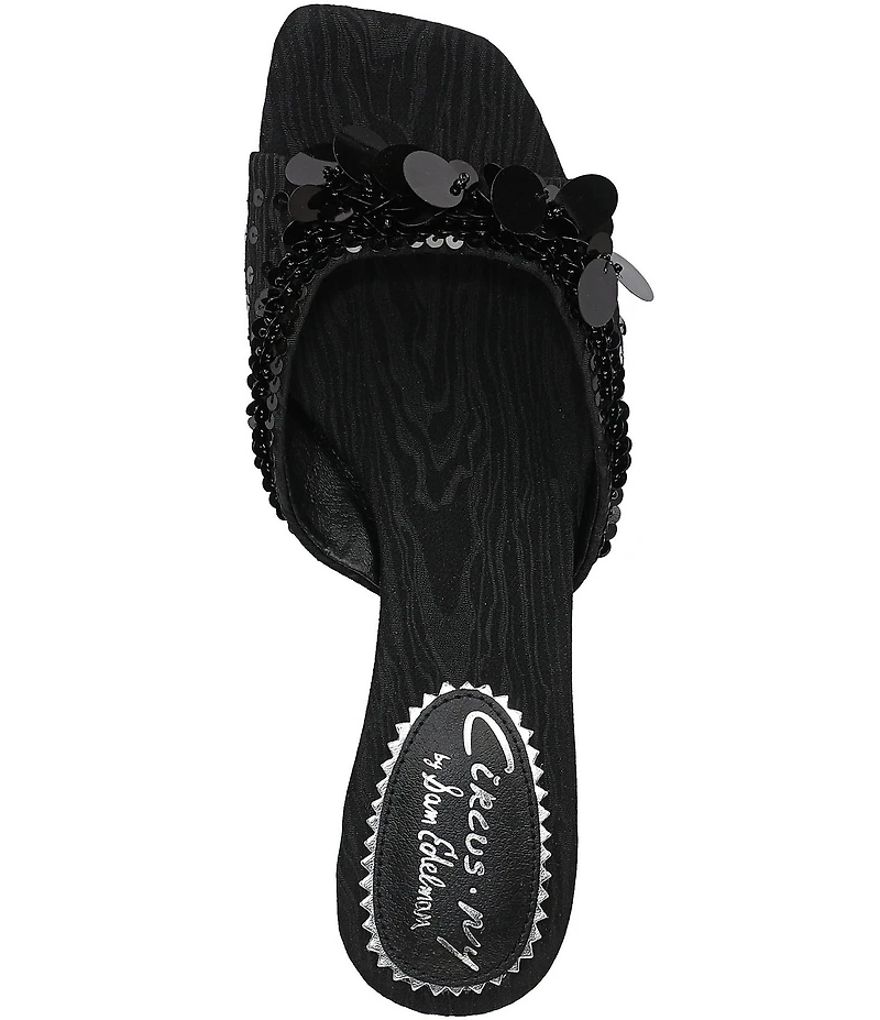 Circus NY by Sam Edelman Juliana Sequin Ornamented Dress Slide Sandals