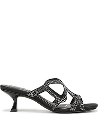 Circus NY by Sam Edelman Justine Rhinestone Satin Strappy Dress Slide Sandals