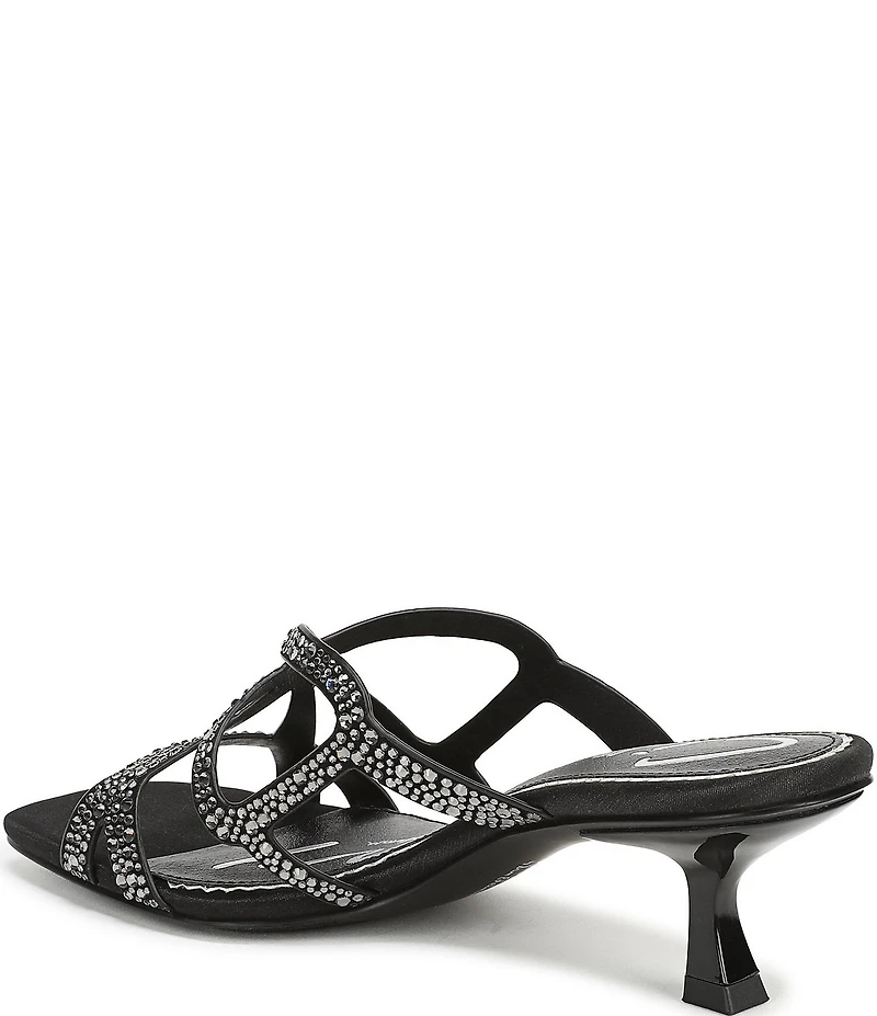 Circus NY by Sam Edelman Justine Rhinestone Satin Strappy Dress Slide Sandals