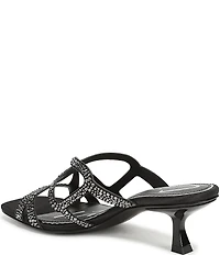 Circus NY by Sam Edelman Justine Rhinestone Satin Strappy Dress Slide Sandals